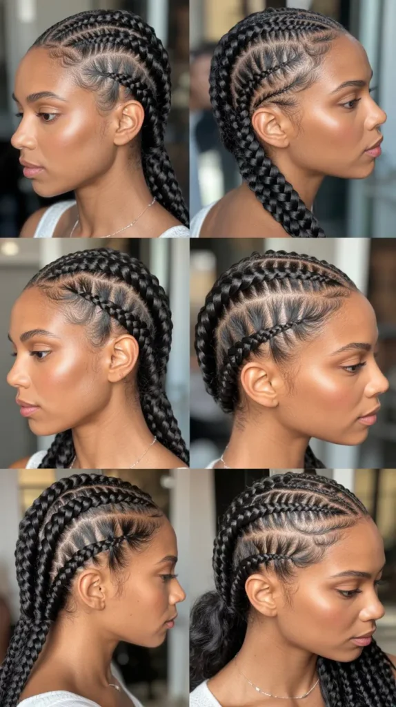 French Braid Hairstyle Ideas for Black Women with Natural Hair