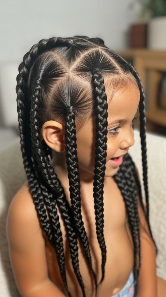 Kids' Jumbo Feed-In Knotless Braids