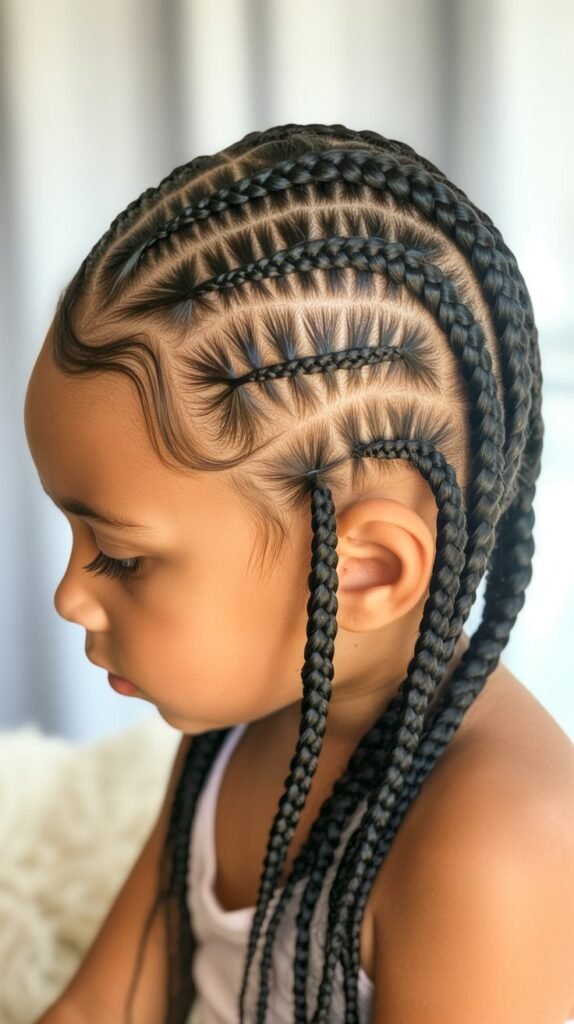 Kids' Mini Feed-In Knotless Braids