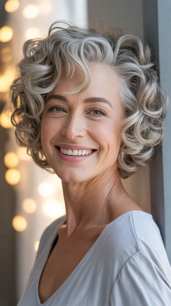 Gorgeous Curly Short Hairstyles for Women Over 60