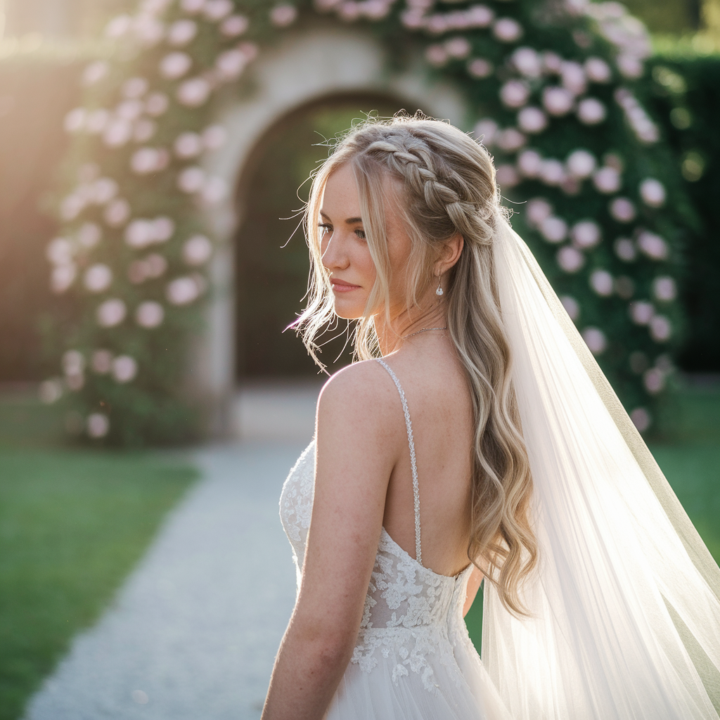 Romantic Half-up Half-down Wedding Hairstyles