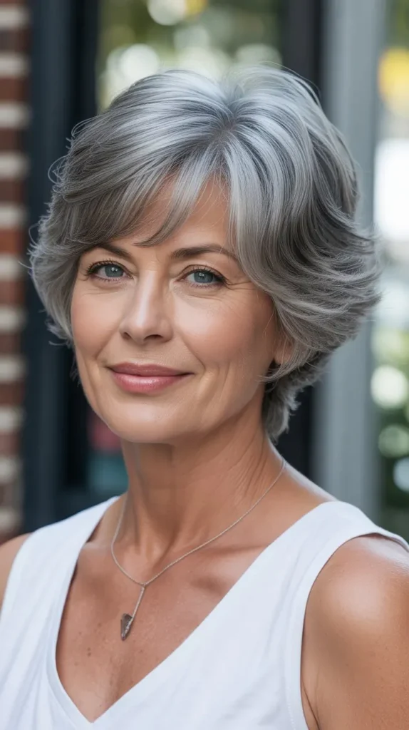  Stylish Short Hairstyles for Women Over 60 with Bangs