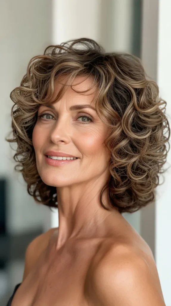 Bouncy Curly Bob with Textured Layers