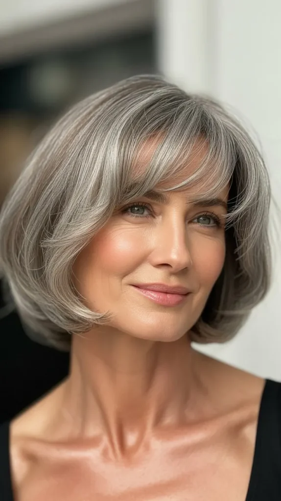 Choppy Bob with Side-Swept Bangs