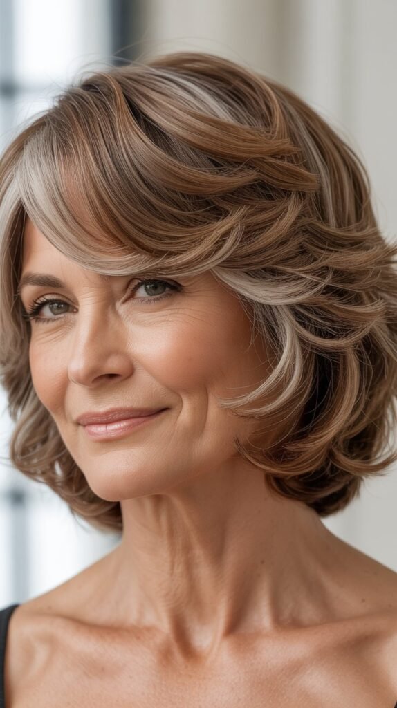 Feathered Bob with Side Bangs