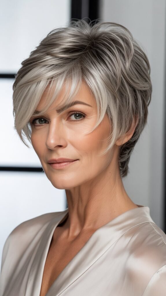 The Pixie with Long Bangs