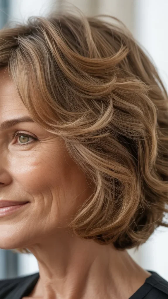 Shaggy Bob with Highlights