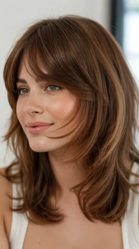  Medium Shag with Curtain Bangs