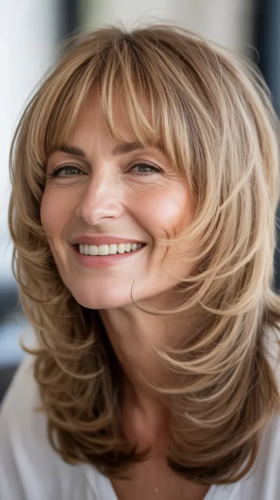 Wispy Bangs with Layered Hair