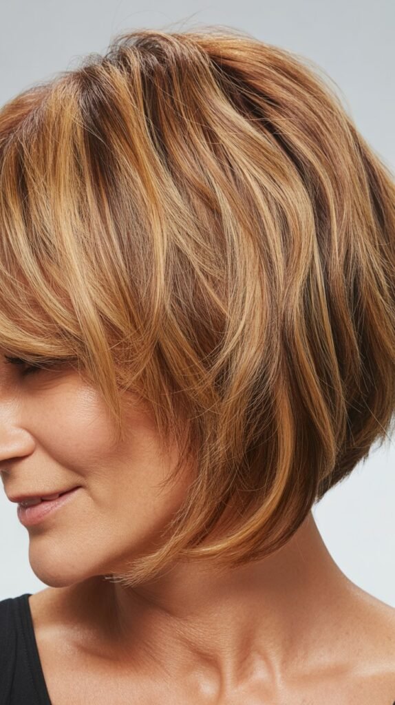 Choppy Bob with Highlights