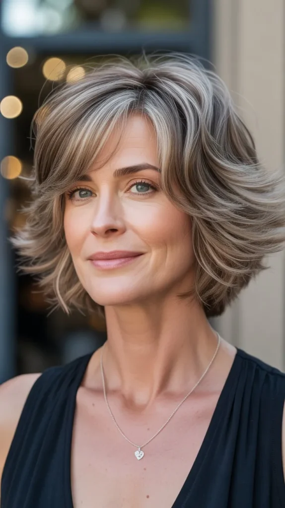 Shaggy Lob with Voluminous Layers