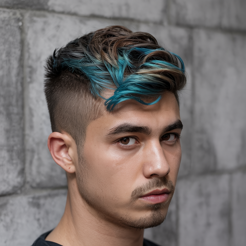 Dye-Tipped Mullet Fade