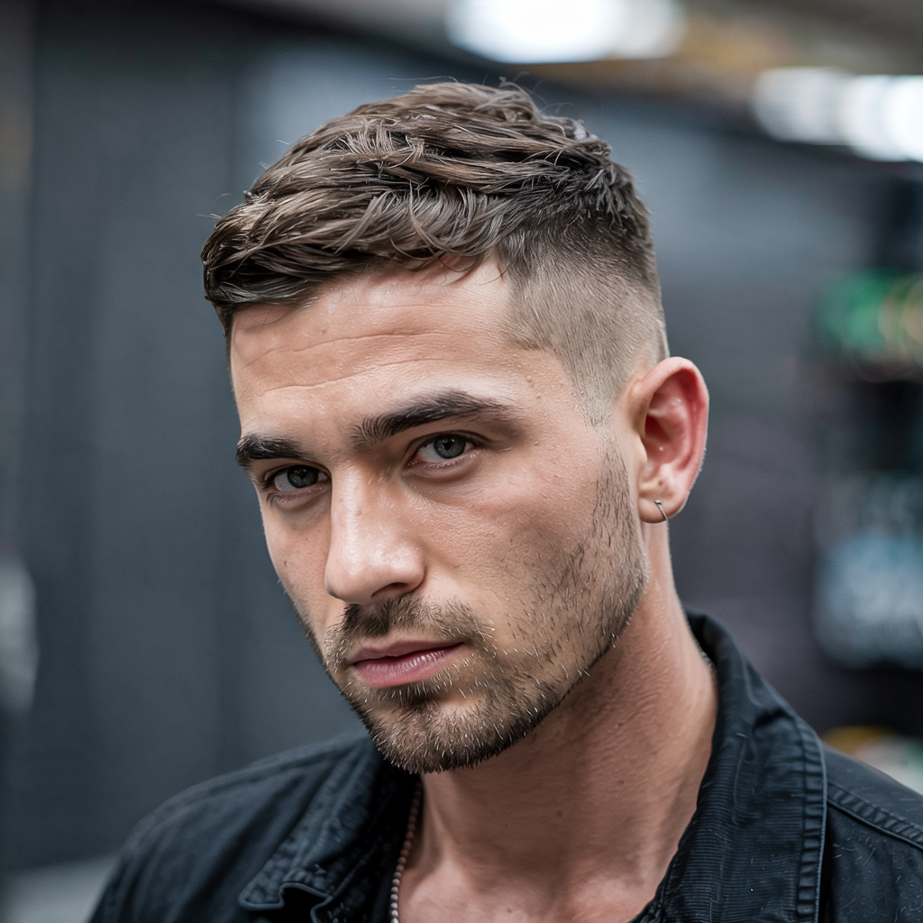 Buzzed Sides Mullet Fade