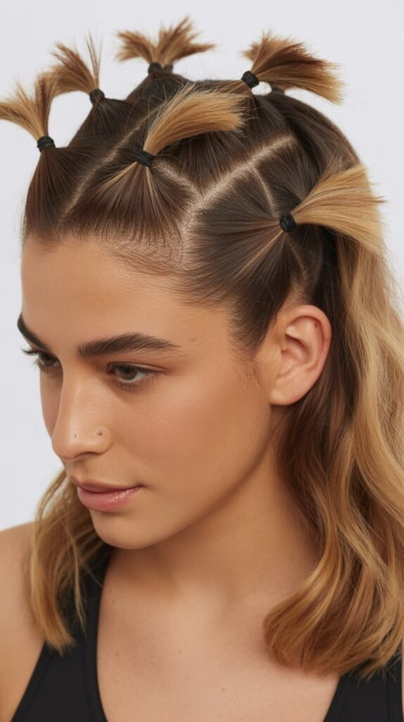 Mini Ponytail Rows