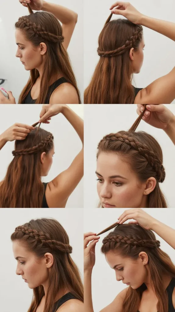 Crown Braid for Elegant Control