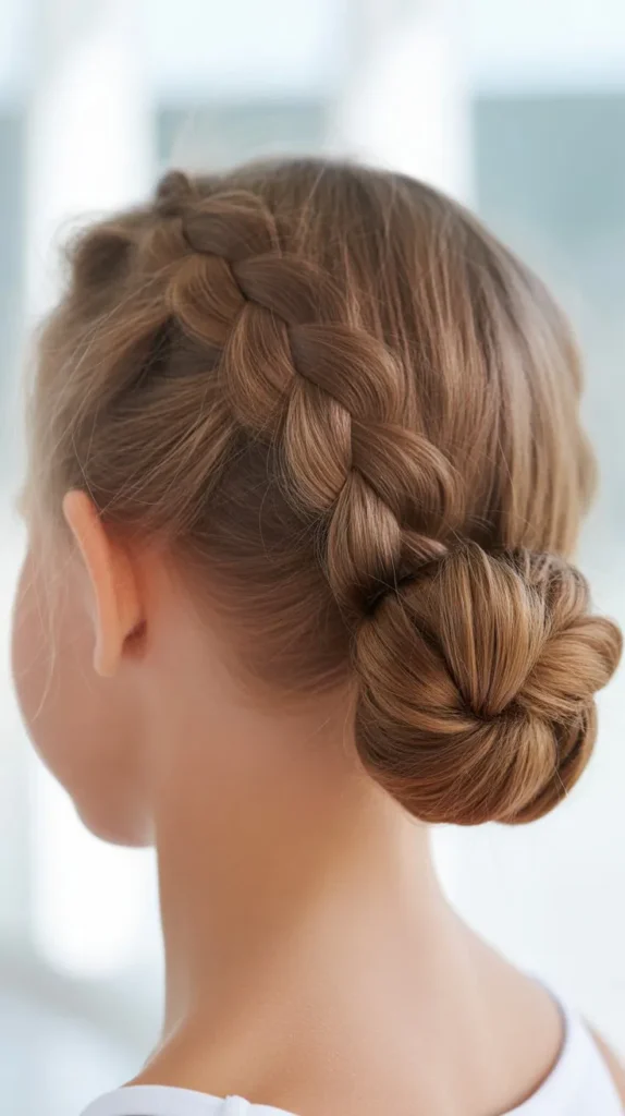 French Braid into Bun