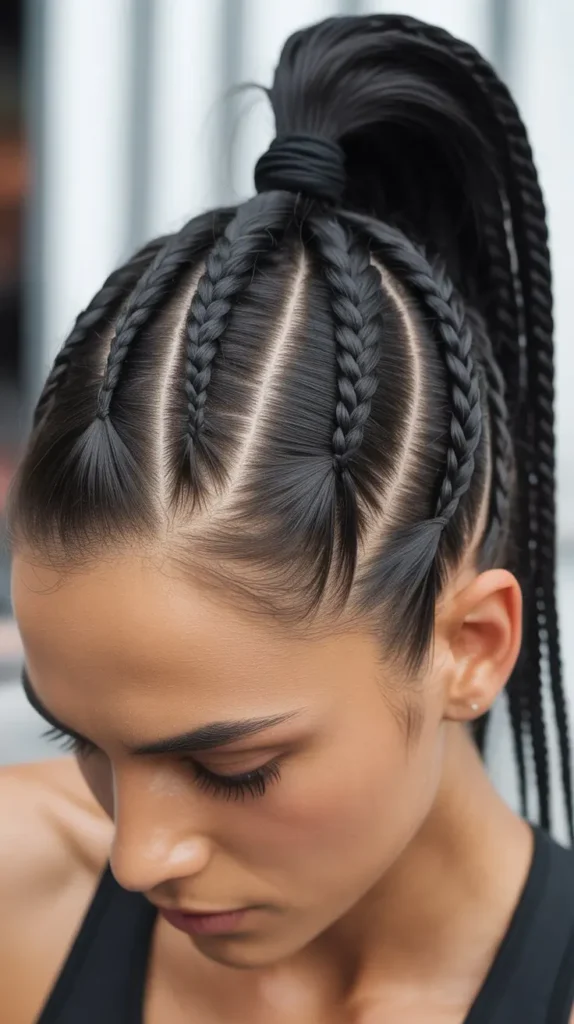 Cornrowed Ponytail