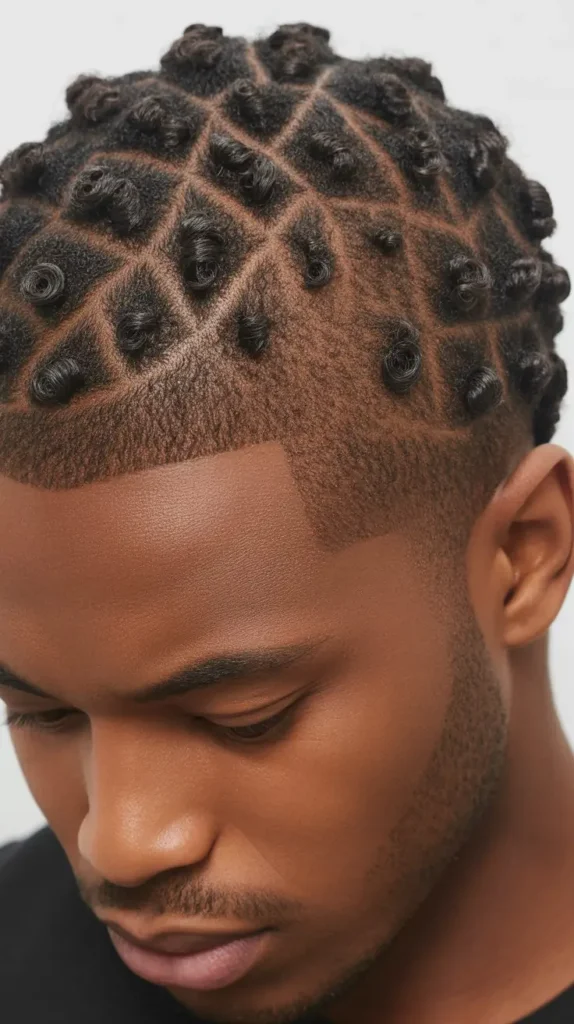 Short Two-Strand Twists with Side Part