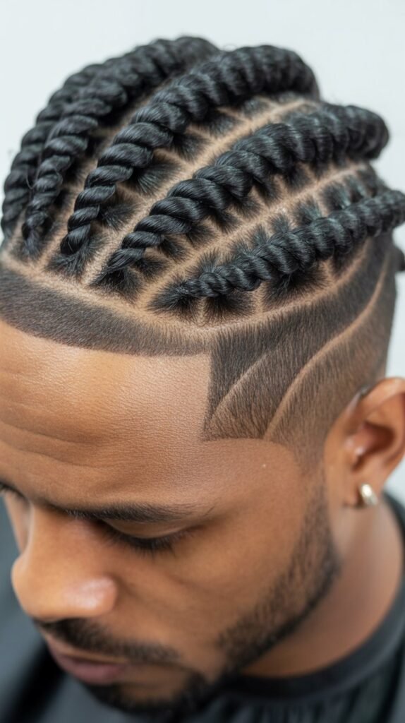 Short Twist Braids with Undercut