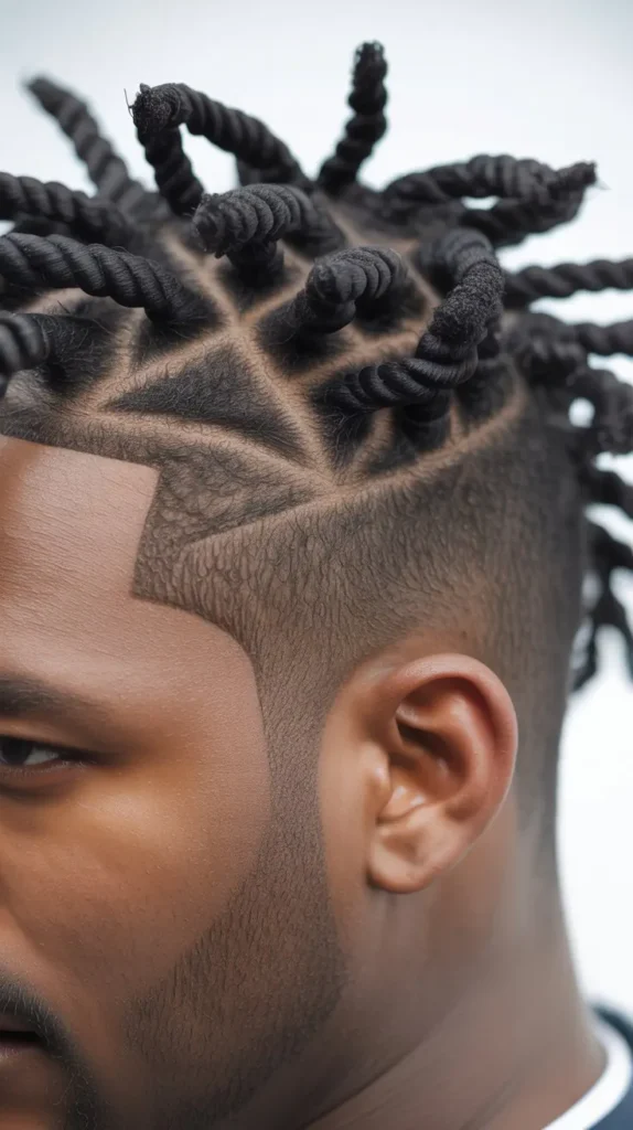  Short Chunky Twists with Fade