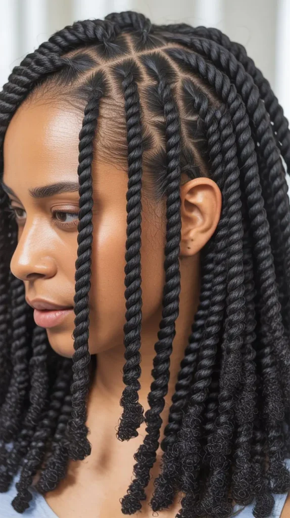 Mini Tapered Two-Strand Twists