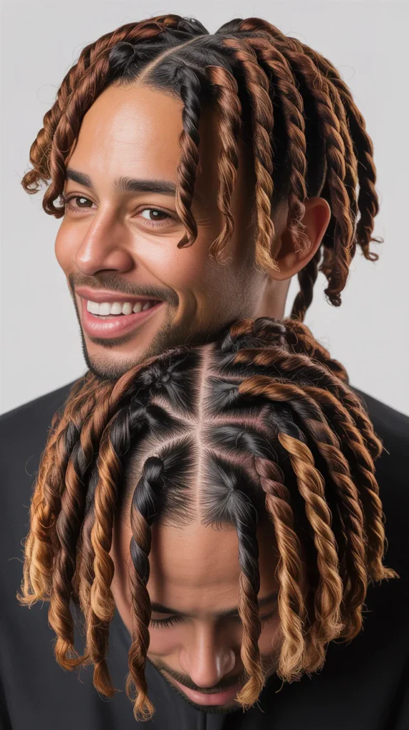 Colored Two-Strand Twist Locs