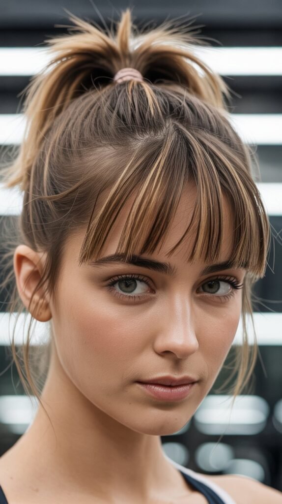  Mini Ponytail with Wispy Bangs