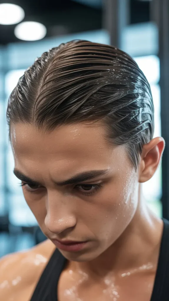  Short Hair Slick-Back with Gel