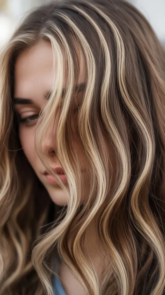 Light Brown Hair with Blonde Highlights: Zig-Zag Highlights