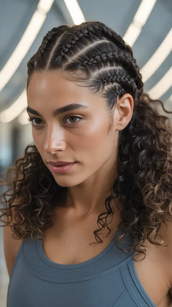Dutch Braids with Curly Ends