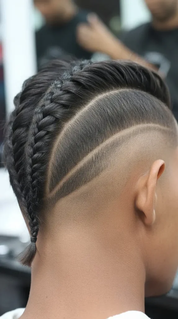 Mohawk Fade with Braids