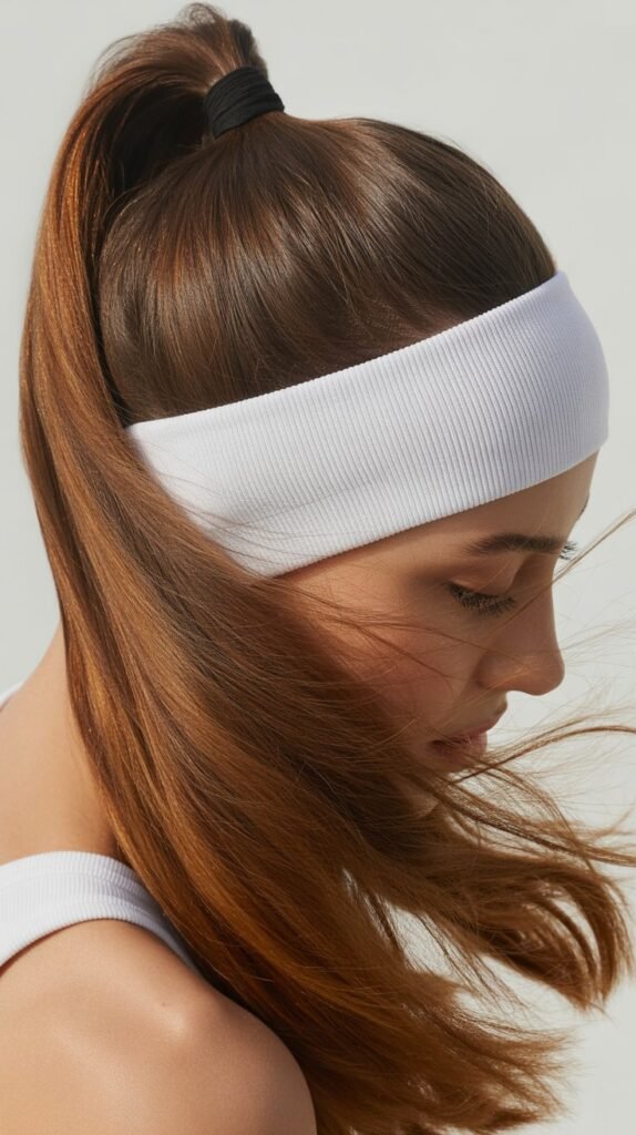 Classic High Pony with Sweatband