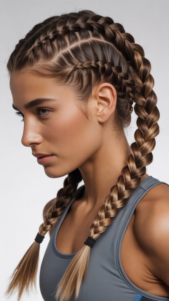  Athletic Braided Pigtails