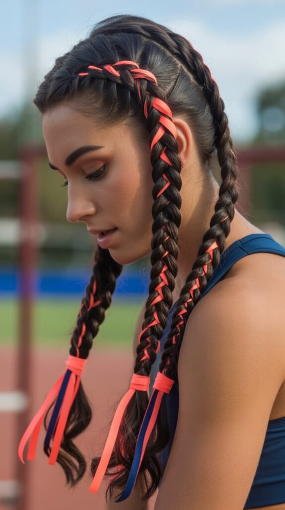 Boxer Braids with Ribbon Accent