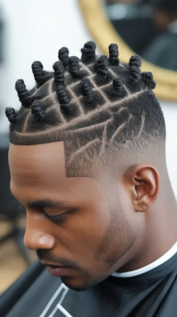 Short Twists with Skin Fade