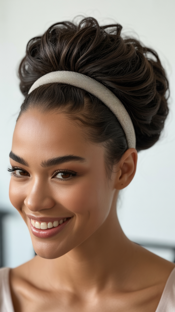 Sculpted Puff with Headband