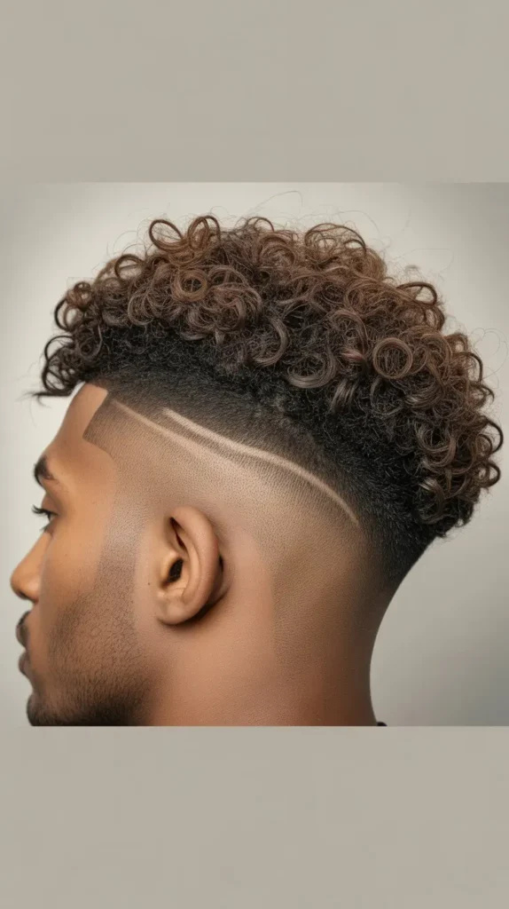 Curly Mohawk Fade