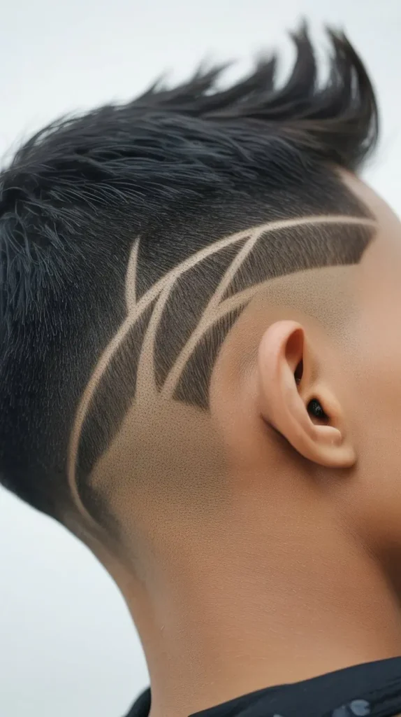 Mohawk Fade with Design