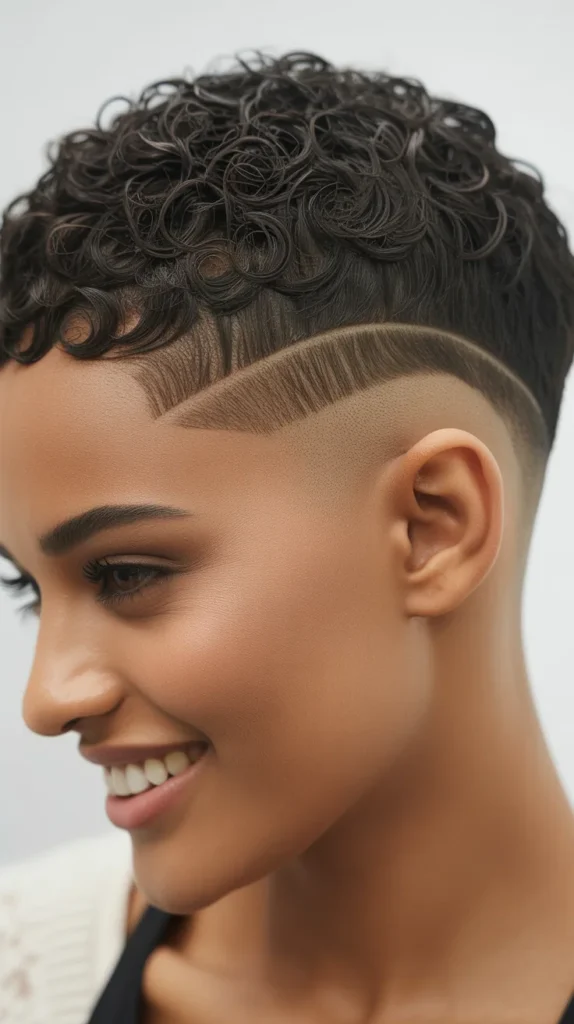 Tapered Cut with Curl Definition
