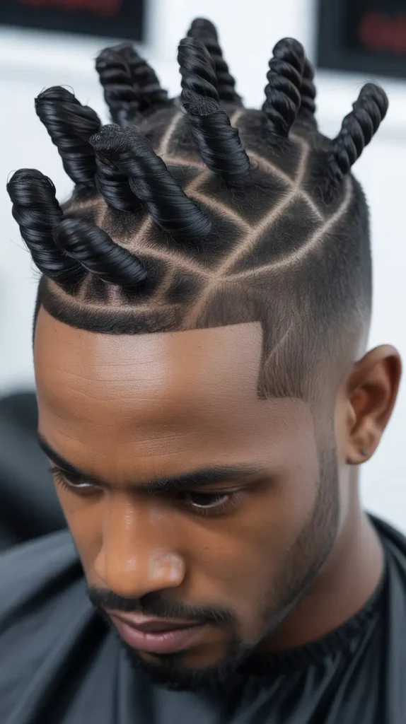 Short Two-Strand Twists Mohawk