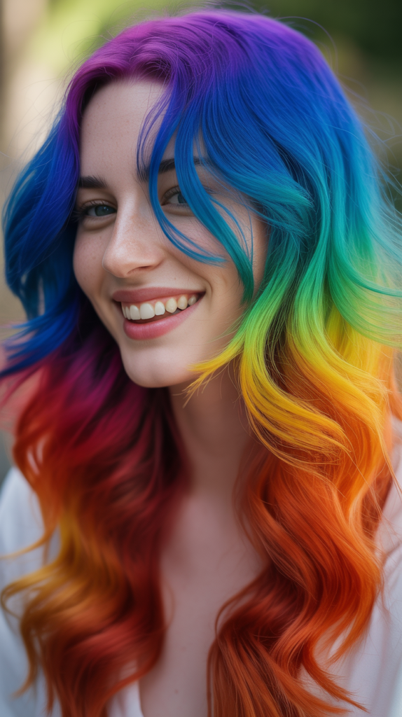 Rainbow Streaks on Platinum