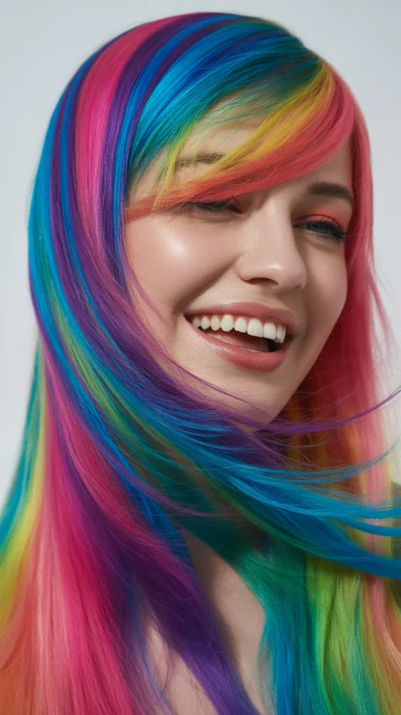 Classic Horizontal Rainbow Hair
