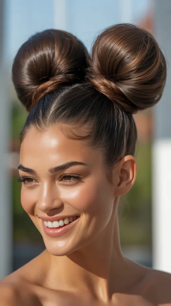  Double Puff High Updo