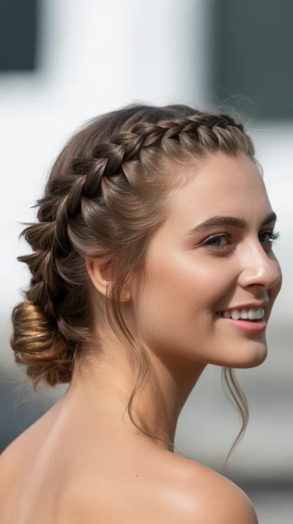 Waterfall Braids with Low Bun