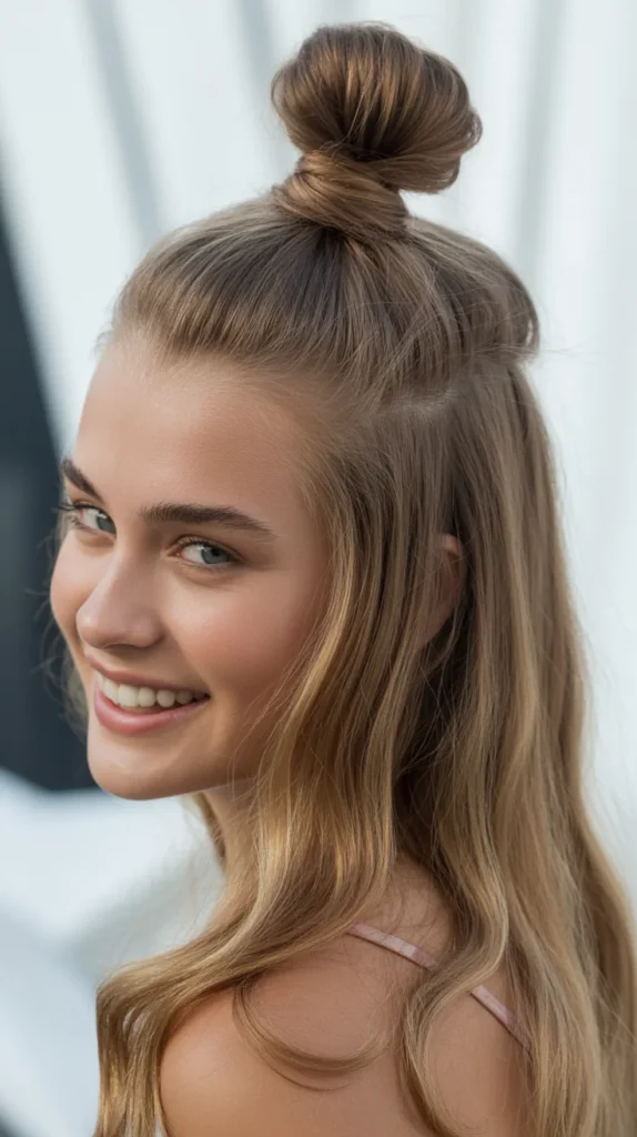 Half Up Half Down Top Knot