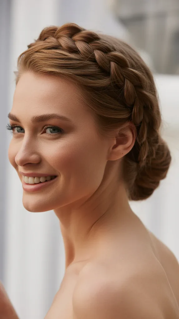 Braided Halo Updo