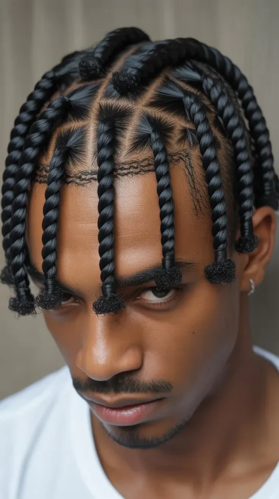 Short Two-Strand Twist Braids with Defined Ends