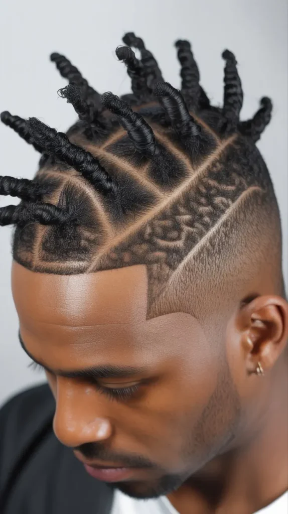 Short Twists Mohawk Fade