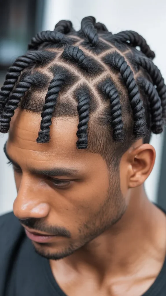 Short Two-Strand Twists for Curly Hair