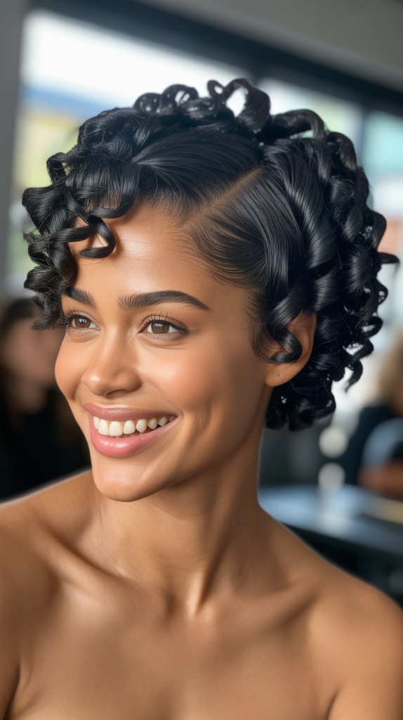 Flat Twist-Out with Side Part